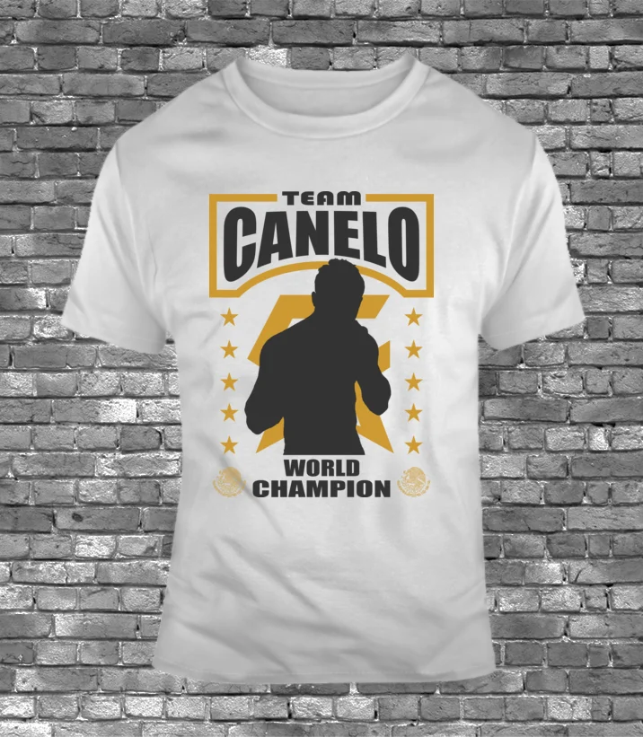 2019 Мода команда Canelo силуэт бокса Alvarez Мексика боксер Ggg Golovkin Мужская футболка с