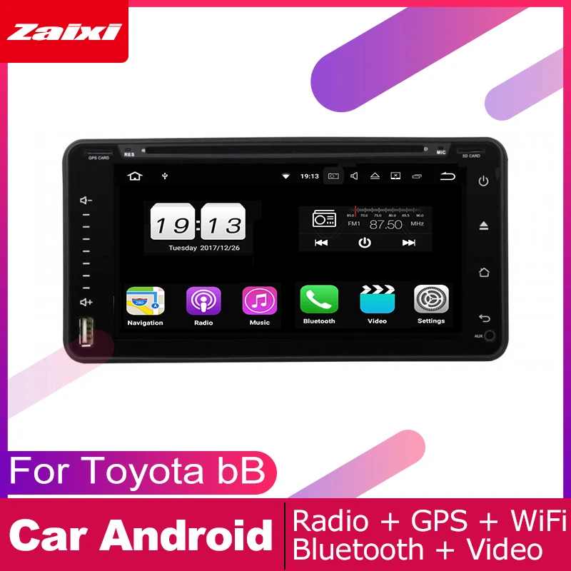Perfect ZaiXi android car dvd gps multimedia player For Toyota bB Scion xB 2000~2005 car dvd navigation radio video audio player Navi 1