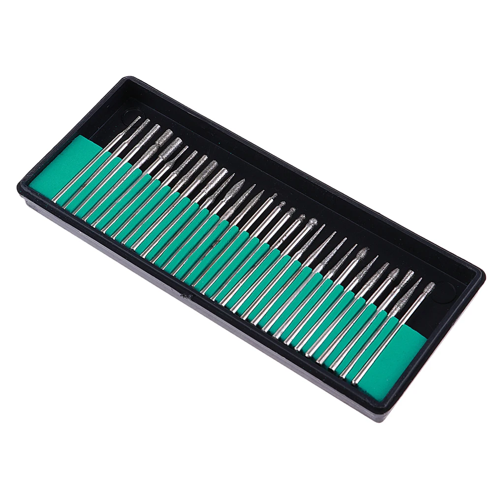 30pcs Emery Electroplating Grinding Head Grinding Needle Sets for Carved / Abrasive Gundam Model Tools