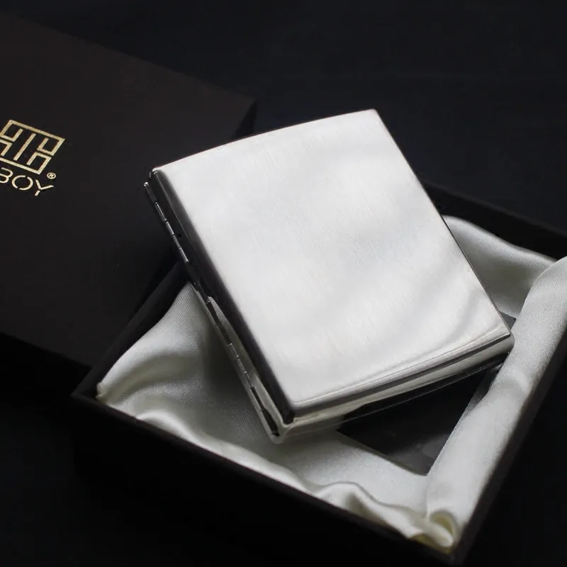 

KC2-01 Japanese Style Super Pocket Male Metal 20 Cigarette Case Stainless Steel Portable Cigarette Boxes