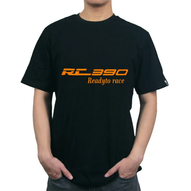 KODASKIN Mortocycle стиль натуральный хлопок модный топ тройники Для мужчин футболка для RC250 RC390 - Цвет: RC390 black
