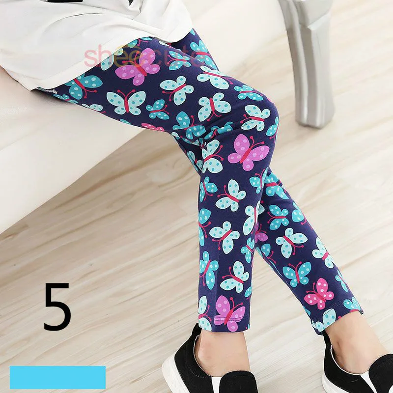 

Leggings for Girls Spring Autumn Fashion 18 Color Children Leggings Flower Butterfly Girls Pants 2-14Y Kids Leggings ddk005