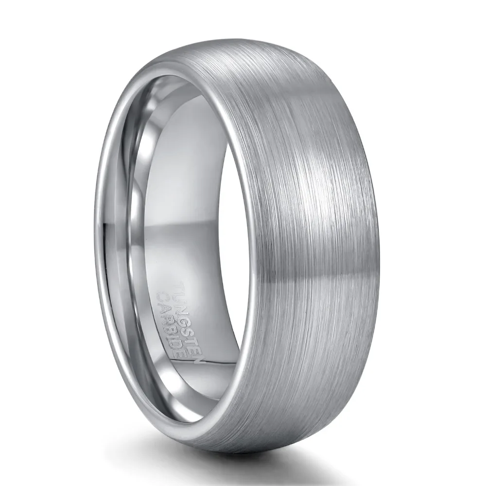 Somen 8 мм Серебряное дизайнерское кольцо из карбида вольфрама, матовое мужское обручальное кольцо, обручальное кольцо, модные ювелирные изделия anillos hombre