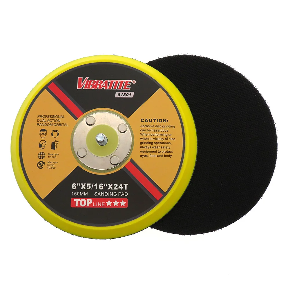 

6 Inch 150mm DA Sanding Pad Sander Backing Pad 5/16"-24 Thread Hook and Loop Power Tools Accessories