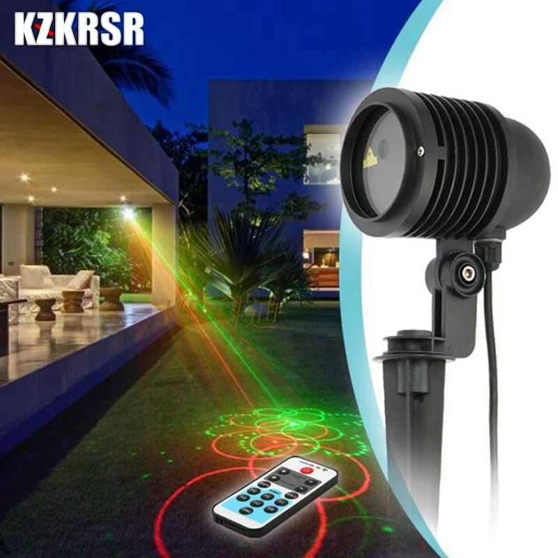 

KZKRSR RGB 20 in 1 Outdoor Waterproof Laser Light Projector Stage Effect Garden Home Xmas Tree Landscape Show Lighting & Remote