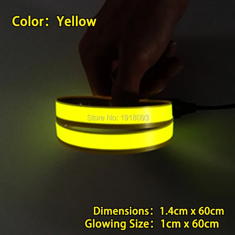 Yellow EL Tape without Driver Luminous EL Strips LED Strip Lights for