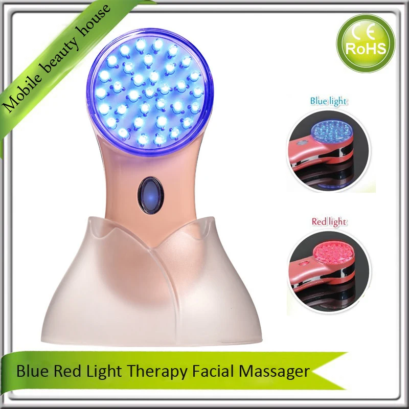

Mini Portable Home Use Red Blue Led Light Photon Therapy Anti Aging Acne Wrinkle Remover Skin Rejuvenation Face Beauty Machine