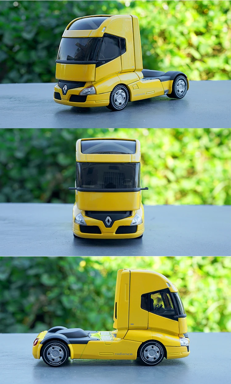 Высокая имитация 1:43 усовершенствованные модели автомобилей из сплава Renault тяжелый грузовик, высокое качество Renault тяжелый грузовик оригинальная коробка