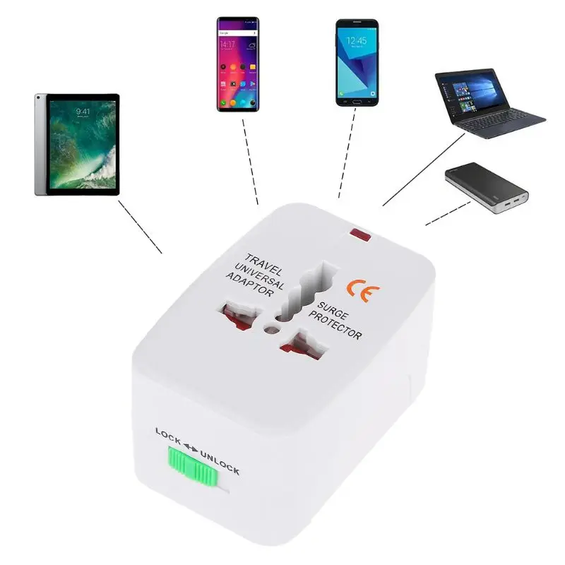 

Replacement Universal Worldwide Travel Wall Charger AC Power AU UK US EU Plug Adapter Home Appliances Parts 100-250V