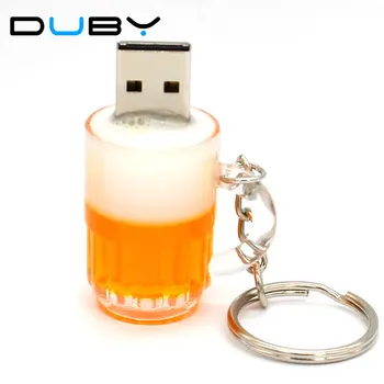 

2016 Real capacity flash drive Plastic USB drives cute beer cup pendrives 4GB/8GB/16GB/32GB Personality gift flash memory