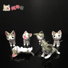 4cm 6pcs lot Japanese cute anime figure Cheese cat action figure set miniature figurines toys cute