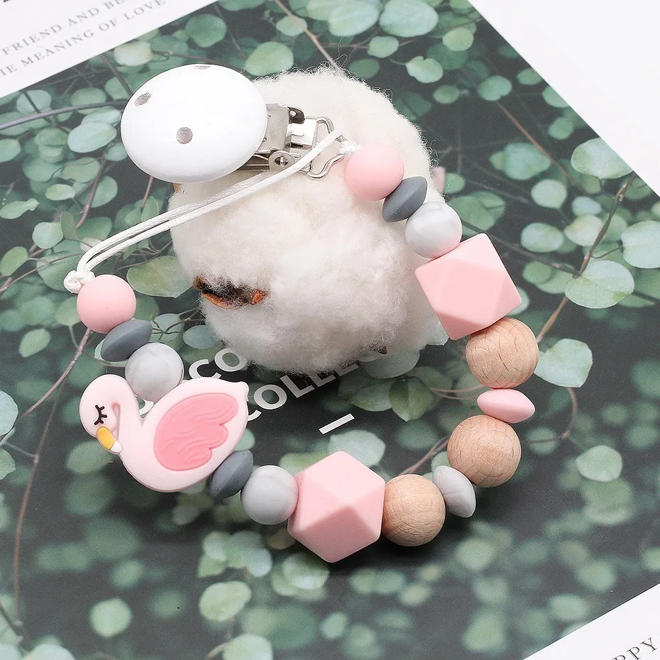 

Pacifier Clip Nipple Holder Teething Dummy Clip Baby Products Pacifier Chains Silicone Teether Shower Gift Attache Sucette Toys