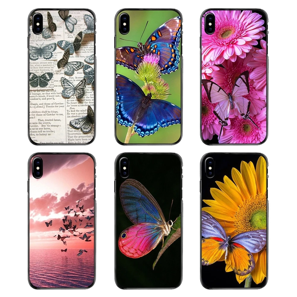 For Samsung Galaxy Note 2 3 4 5 S2 S3 S4 S5 MINI S6 S7 edge S9 S8 Plus Phone Covers Wallpaper butterfly Butterflies Art Pattern |