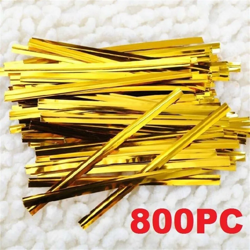 

800 Pcs Metallic Twist Ties for Candy Lollipop Cake Pop Cello Decoration Gift Bag Sealing Twist Ties Party Decoration Accessory