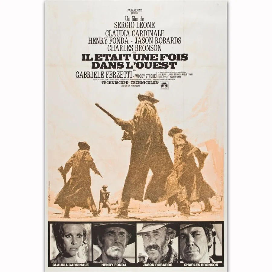 Ковбойский фильм FX1981 Западная пленка Once Upon a the West Постер искусства Шелковый