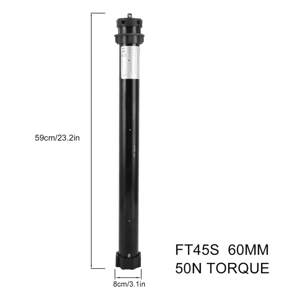 

(Ship From DE)Compact Home Tubular Electric Curtains Motor Durable 50 N/M 60mm Roller Shutter Motor Home Shades Accessories