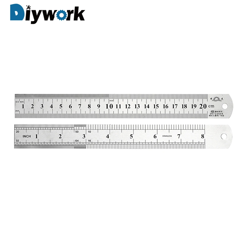 Straight Ruler Gauging Stainless Steel 15cm Double Sided Measuring Tools