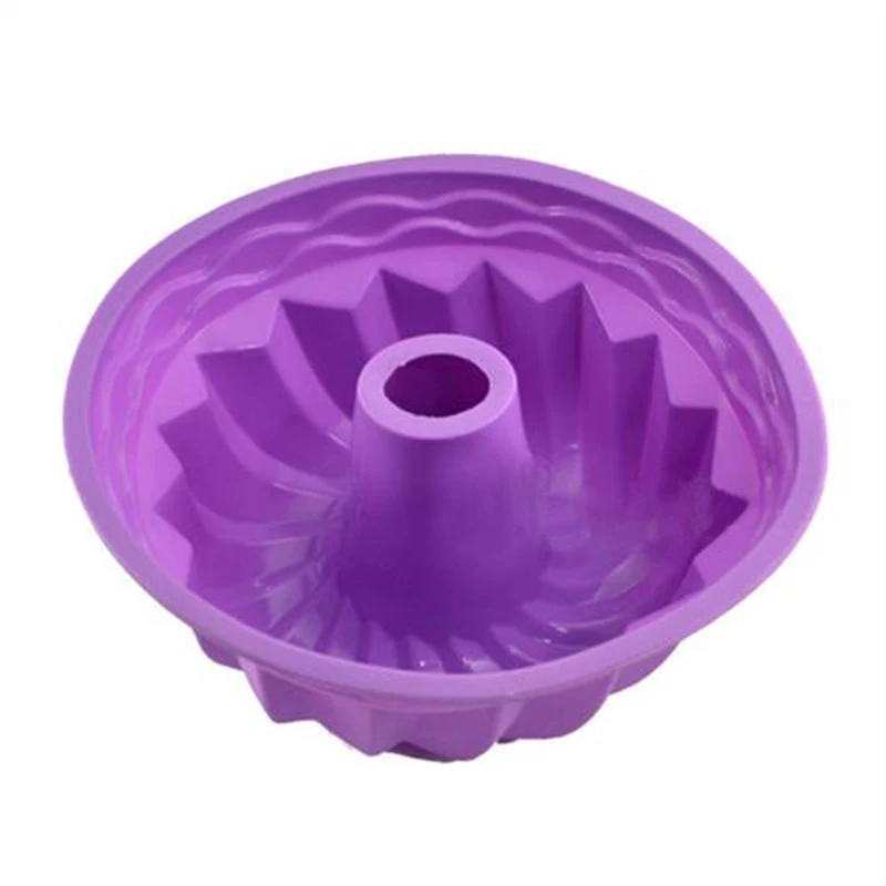 JX-LCLYL 1pc Swirl Bundt Cake Pan Chocolate Pastry Silicone Mold Bakeware Tray Mould Tool