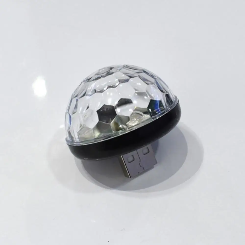 Автомобильные светодиодные декоративные фонари USB Строб сцена красочные огни автомобиля KTV огни автомобиля атмосферные огни Голосовое управление - Испускаемый цвет: Black