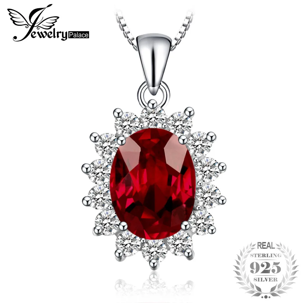 JewelryPalace Kate Принцесса Диана 2.5ct подвеска в форме натурального граната 925 пробы