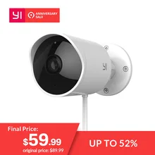 YI Outdoor Security Camera Cloud Cam Wireless IP 1080p Resolution Waterproof Night Vision Security Surveillance System