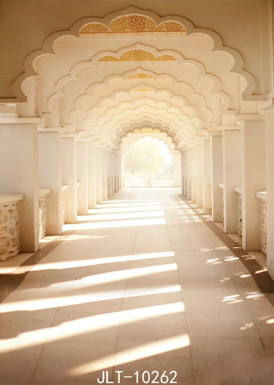 

Photography Backdrops Palace Corridor Beige 3D Backgrounds for Photo Studio Baby Shower Vinyl Cloth Photography Accessories