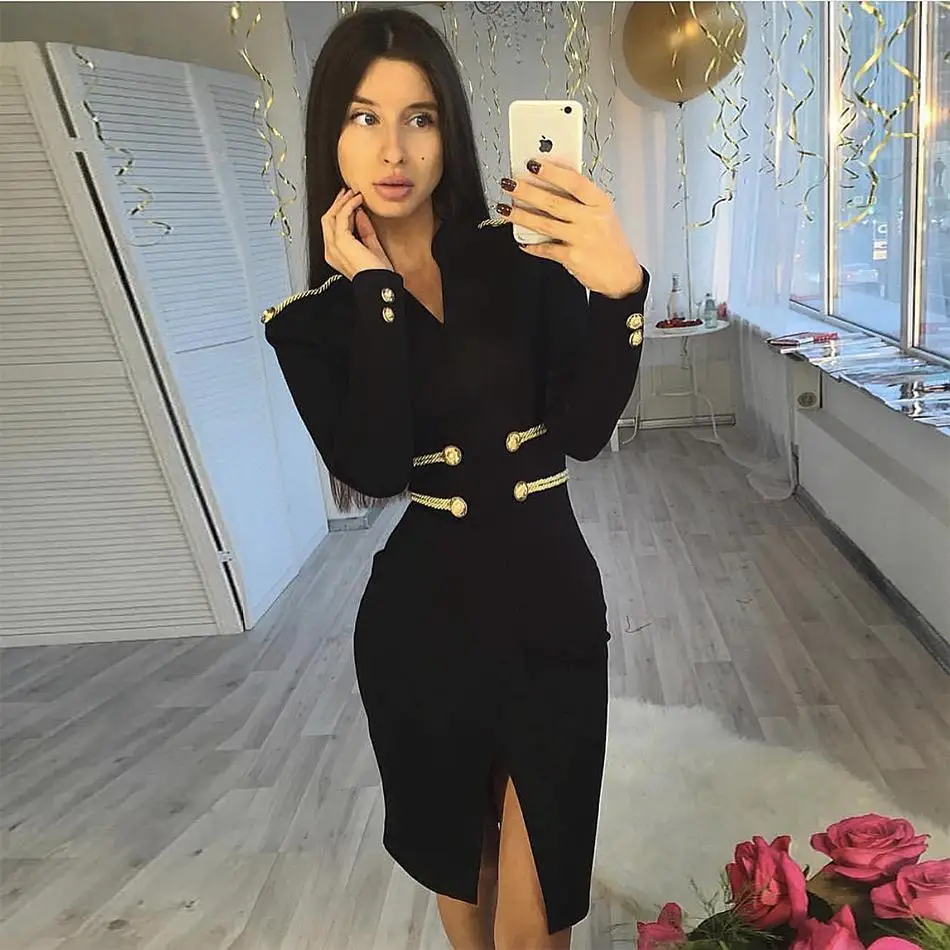 Новейшая летняя мода знаменитостей партия Bodycon платье для женщин с длинным