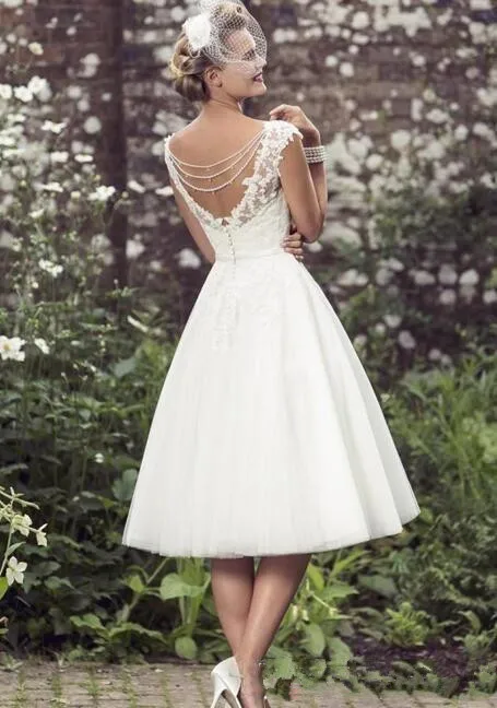 elegant-tea-length-short-wedding-dresses