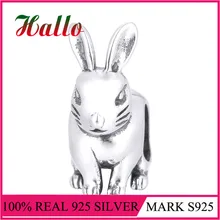 Ювелирные изделия из серебра 925 пасхальные браслеты с фигурками кроликов подходит для plata de ley 925 браслеты из стерлингового серебра Breloque материал для изготовления украшений