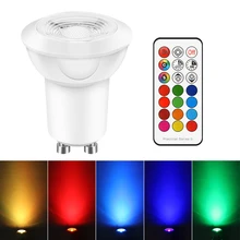 3W E27 GU10 AC 85-265V RGBW светодиодный светильник с дистанционным управлением, сценический/Cieling светильник, алюминиевый прожектор, синхронизация, настенный переключатель с памятью