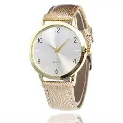 Женские часы 2018 Женская мода кожаный ремешок аналоговые кварцевые наручные часы круглые часы Reloj femenino циферблат часов