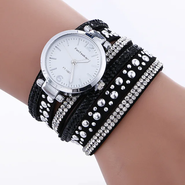 New Fashion Women Watches Thin Multi Layers Winding Quartz Bracelet Watch PU Lea New Fashion Women Watches Thin Multi Layers Winding Quartz Bracelet Watch PU Lea