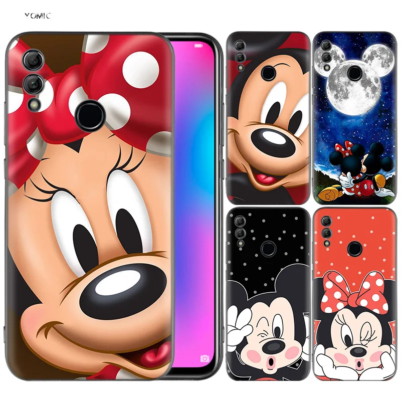 

Silicone Cover Case for Huawei Honor 10 9 Lite 8X 8C 8A Y6 Y7 Y9 7A Pro Prime 7C 2018 2019 V20 Minnie Mouse