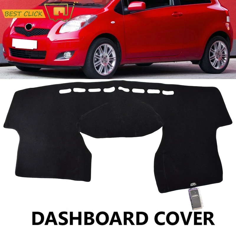 

Xukey Dashboard Cover Dash Mat Dashmat For Toyota Vitz Yaris Hatch XP90 MK2 2006 - 2011 Dash Board Cover Pad Sun Shade Carpet