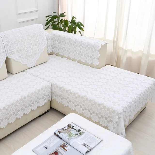 1pcs White Lace Sofa Towel Mat Backrest Armrest Cover 1pcs White Lace Sofa Towel Mat Backrest Armrest Cover Refrigerator Tv Covers Used For
