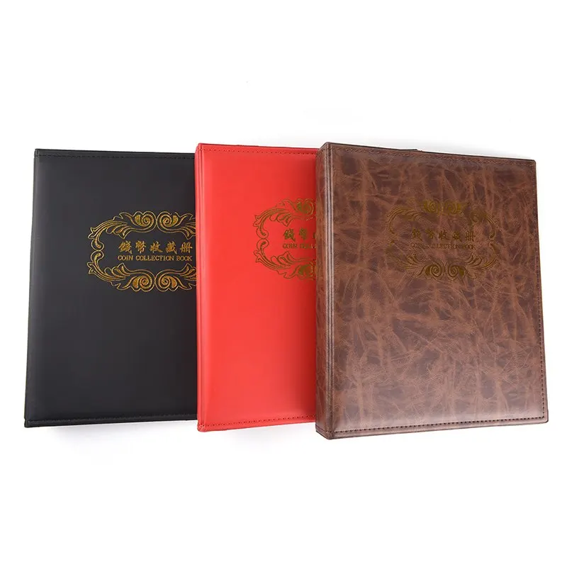

3 Hole leather empty coin album Cover paper money Most Commemorative Coin CollectionCollection Album Cover