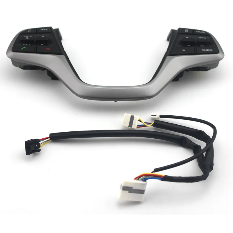 

For Hyundai Elantra 1.6l Car Bluetooth Phone Cruise Control Steering Wheel Buttons Pad Switch Black