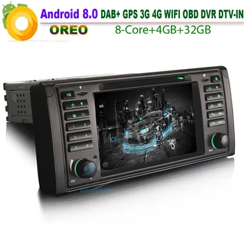 

Android 8.0 Car Stereo GPS WiFi DAB+ DVR OBD SatNav CD WiFi Radio RDS Car GPS Navigation player For BMW 5 Series E39 E53 X5 M5