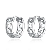 QCOOLJLY новая Серебряный цвет привлекательные полые Великолепные женские серьги-кольца pendientes brincos