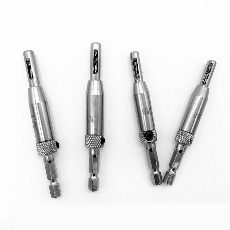 4 Pcs HSS Door Hinges Center Drill Bits Set Door Woodworking