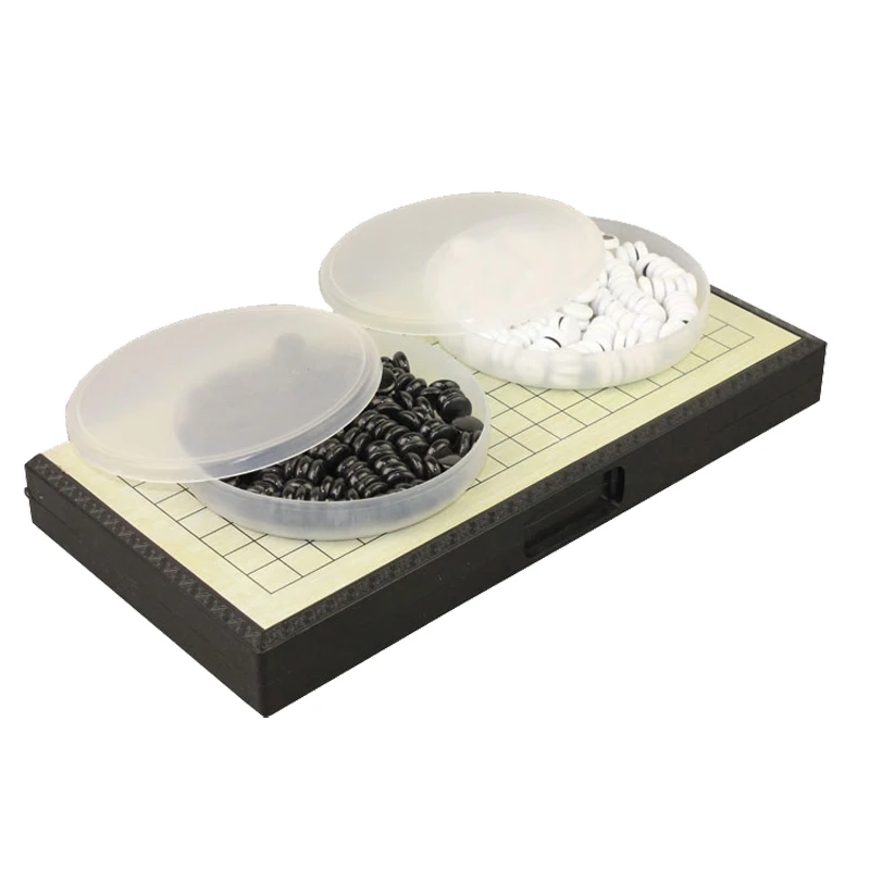 Resin Go Game Children Enlightenment Black And White Foldable Board For Chess Games Box Travel portable Chess Magnetic qenueson