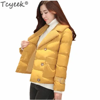 

Tcyeek Feminine Coat 2019 Newest Fashion Women's Winter Jackets Cotton Short Parkas Female Casual Coats Ladies Tops Parka LWL607