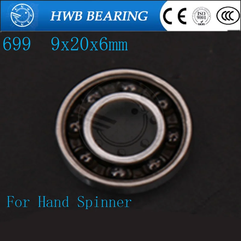

Fingertip gyro finger spiral stainless steel hybrid ceramic bearings 699 9x20x6mm R188 1/4"x1/2"x3/16" For Hand spinner