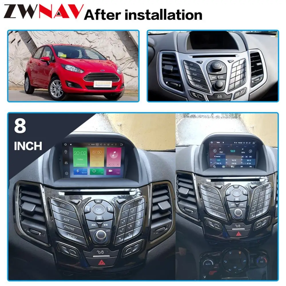 

Android 8.0 Car multimedia Player GPS Navigation head unit for Ford Fiesta 2013-2016 Autoradio car dvd player 4+32 Radio Vedio