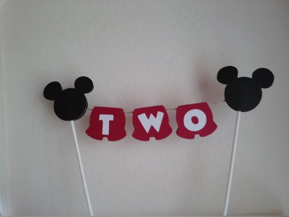 

Mickey Birthday- Mickey Mouse Birthday Topper Set- Mickey First Birthday- Mickey Mouse 2nd birthday