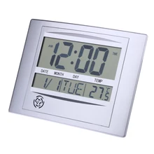 LCD Digital Wall Clock La Crosse high Technology Table Desktop Alarm Clock with Temperature Thermometer Snooze Calendar