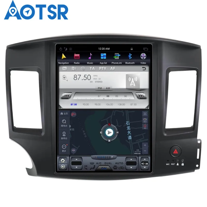 Best Tesla GPS navigation car dvd gps player stereo for Mitsubishi Lancer EVO 2007-2017 multimedia 1 din Radio headunit Android7.1 3