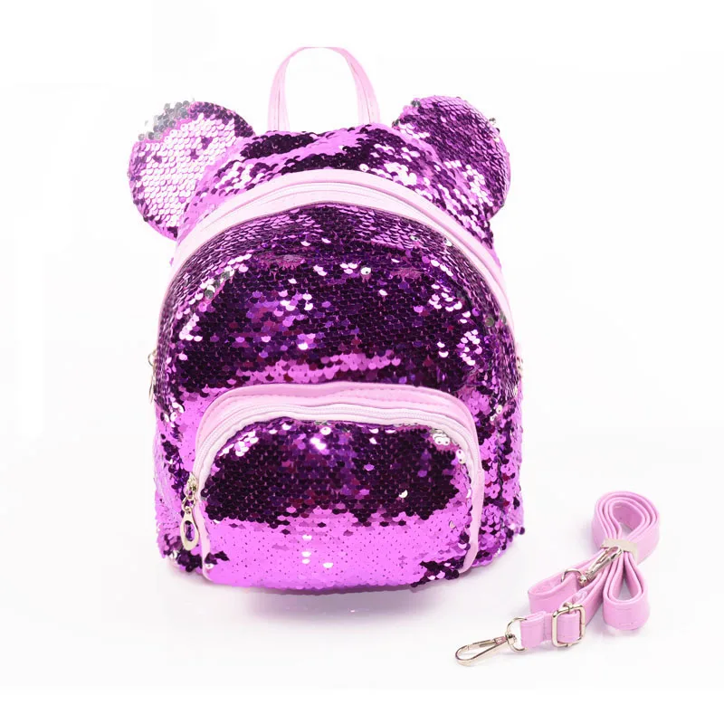 Mochilas lentejuelas para adolescentes, mochila de PU para niñas, mochila brillosa, mochila purpurina para niñas, bolsos de hombro de viaje, mochila escolar con lentejuelas - Maletas bolsas