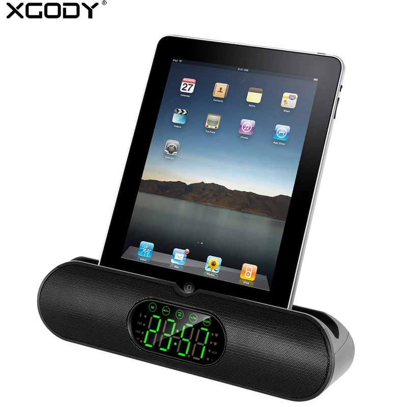 XGODY JY40 Мини Bluetooth Динамик с светодиодный часы Портативный Беспроводной s для Iphone