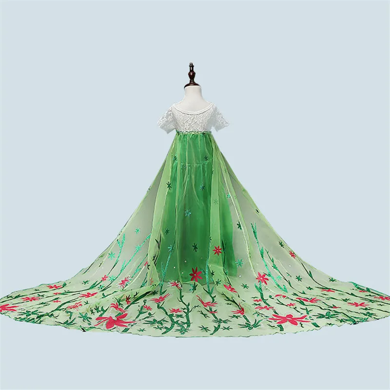 

Anna Dresses Cosplay Girls Elsa Dress Costume Princess Party Summer Baby Kids Children Fancy Baby Girl Clothes